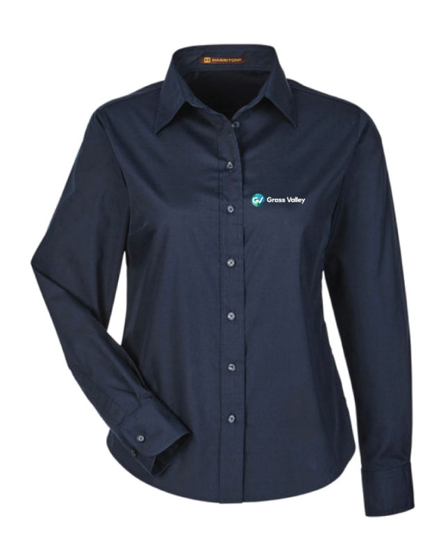 Ladies Navy Grass Valley Shirts